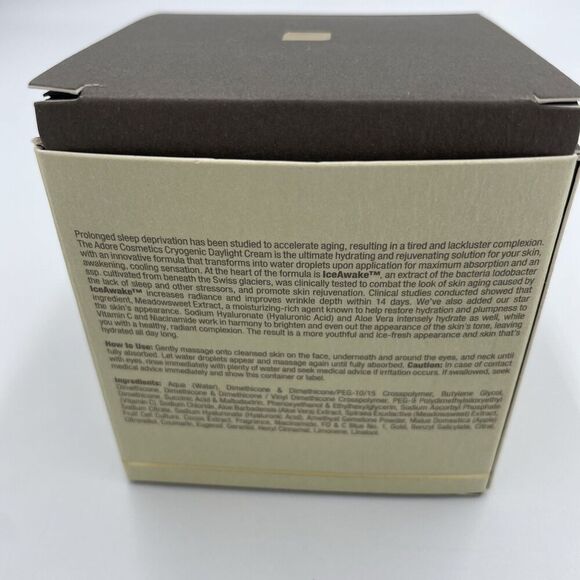 Adore Cosmetics Cryogenic Daylight Cream 50ml New In Box 1.7 Fl Oz - Picture 4 of 5